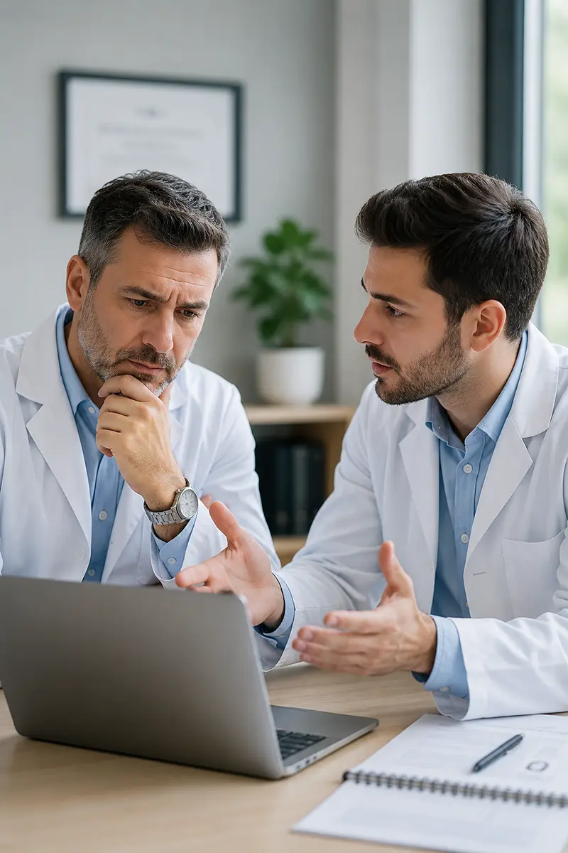 Confronto professionale sulla gestione dei lead online in uno studio dentistico